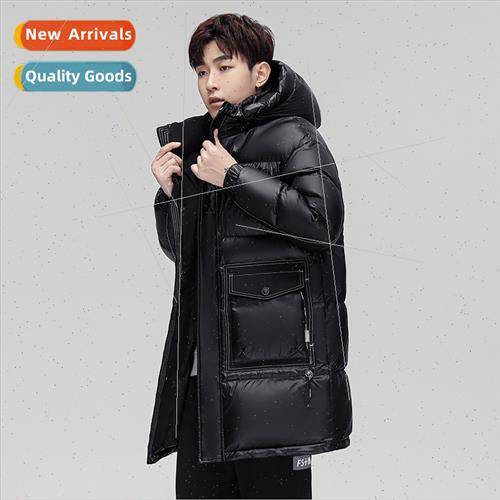 Medium-length down jacket winter men American nd fashion loo