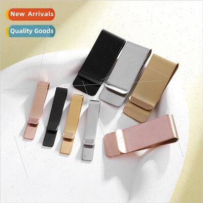 stainless steel mirror polished tie clip simple glossy laser