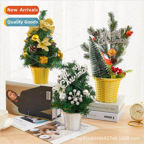 40CM Mini Desktop Christmas Tree Package Bow Bonsai Small Ch
