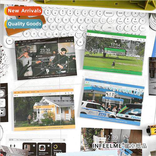 Browsing record stickers sticker book Korea retro ins handbo