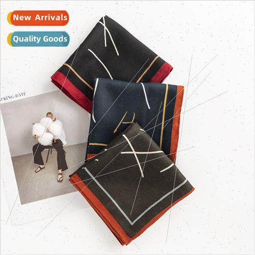 Printed symbols small square scarf female high-class sense s