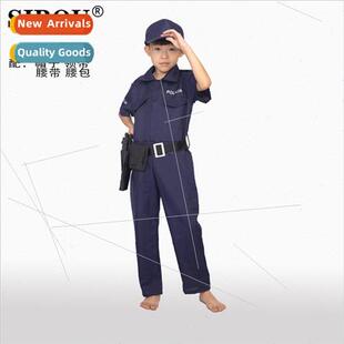 Mardi Gras Federal Police Kids Costume Set cospaly Character