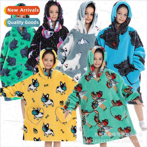 2022 new home wear thickened children lazy blanket outdoor c