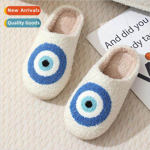 2023 new winter devil eye cotton slippers female couple indo