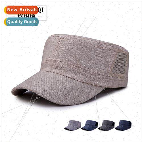 spring summer linen spelling network breathable flat cap out