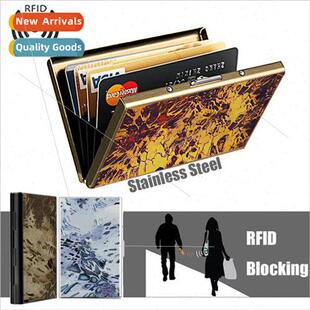 Card Cred Case Stainless Metal Bank Holder Steel