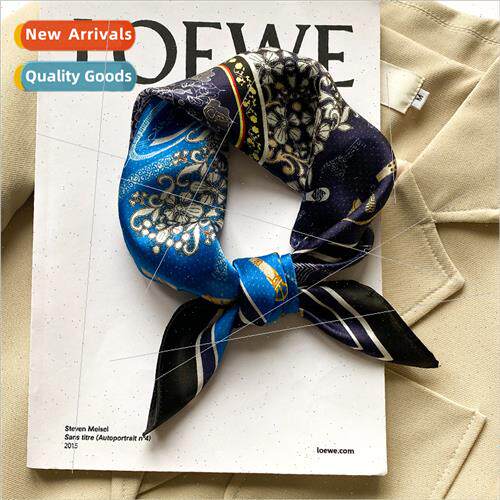 2022 Spring Autumn thin splicing two-color metal chain retro