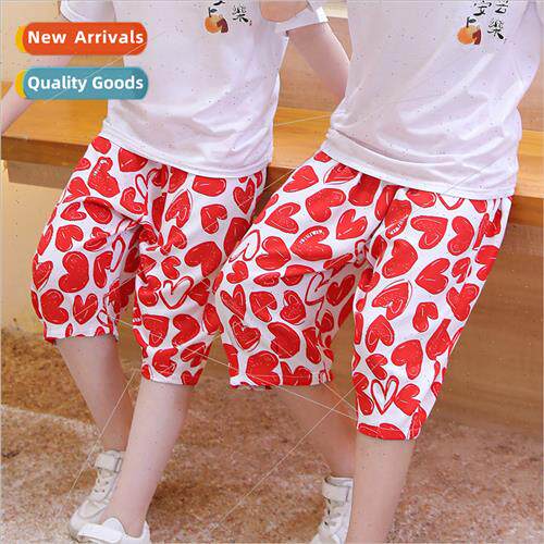 2023 summer thin children seven-minute haren pants men women