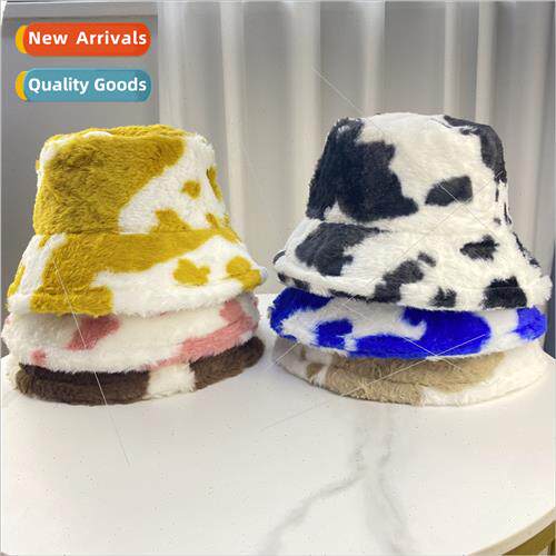 Autumn winter new cow pattern fisherman hat female printing