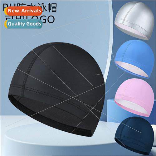 Swimming cap does not strangle the head PU waterproof ear pr