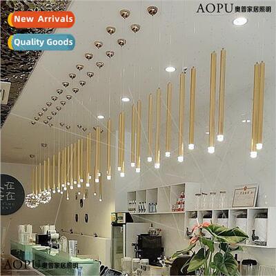 Modern simple front bar creative chandelier hall LED cylinde
