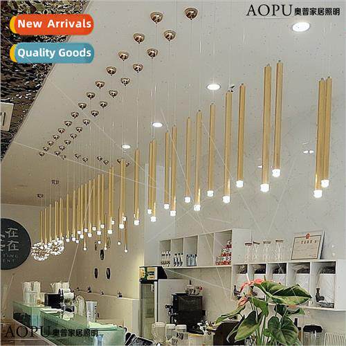 Modern simple front bar creative chandelier hall LED cylinde