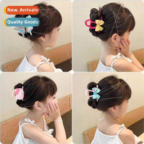 Children grab clip ltle girl 2023 new flowers cartoon back h