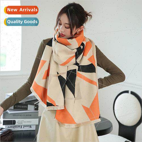 New geometric pattern imation cashmere scarf fall winter war