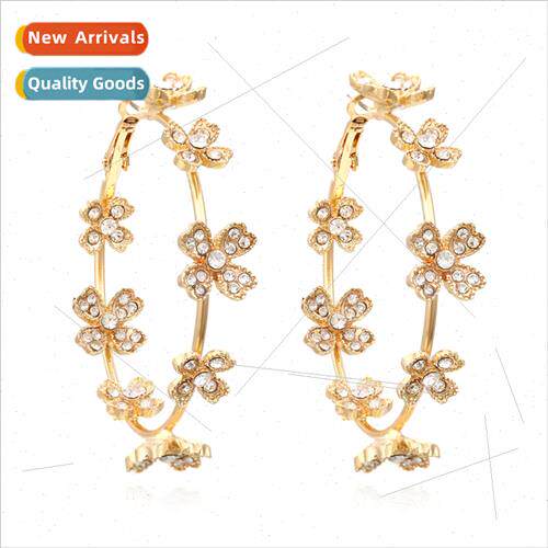New simple alloy geometric circle earrings fashion baroque m