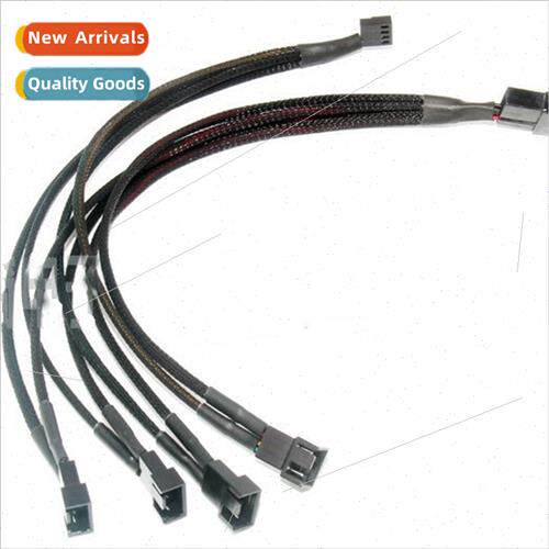 Computer Fan Cable Quad 4Pin Fan HUB Hub Large 4Pin Power Su