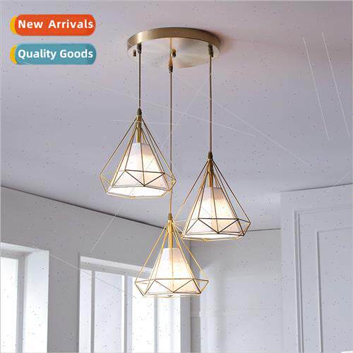 All copper American dining room chandelier modern simple bed