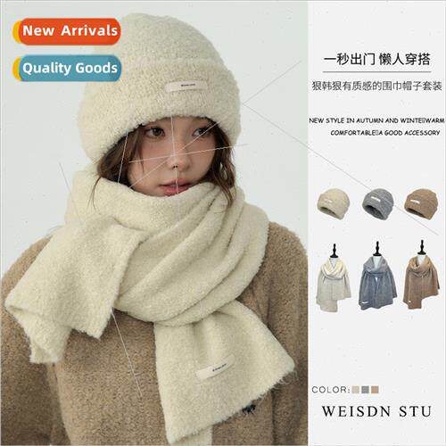 Milk whe college circle yarn hat scarf men women in fall win