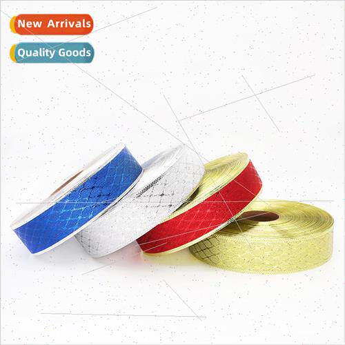New Christmas ribbon DIY materials hot gold diamond grid rib