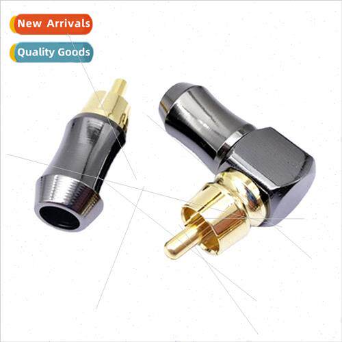Copper pin gold-plated mini gunmetal RCA audio/video lotus p
