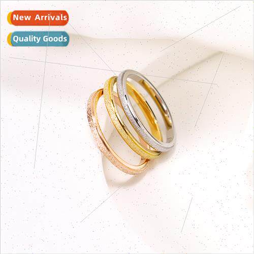 Vegetarian ring fine frosted finger ring tanium steel rose g