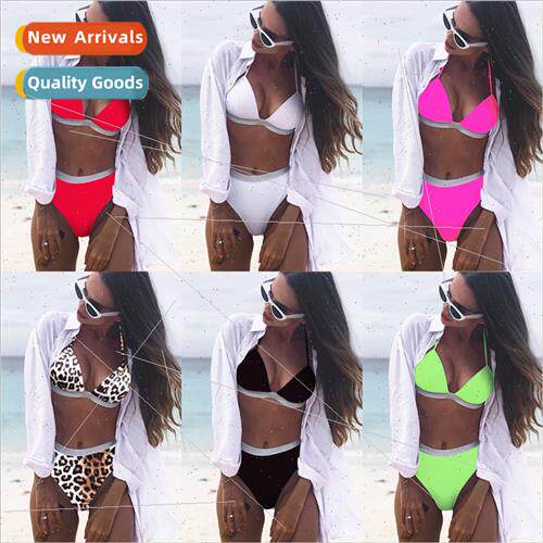 New Flash Bandage Bikini Sexy Hard Wrap Hanging Neck Swimsu