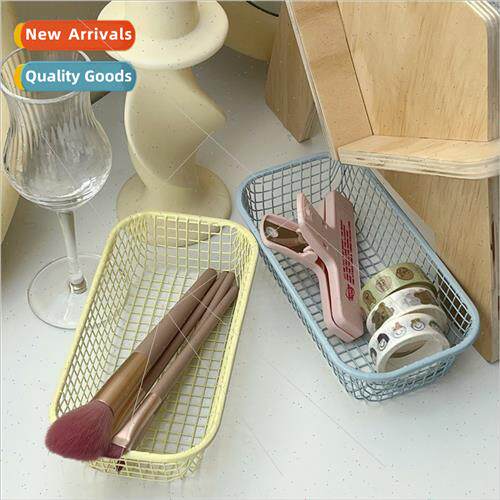 Ins desk clutter wire storage basket student office statione