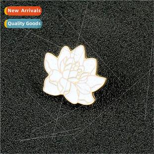 drop brooch shape alloy badg flower oil lotus New Whe
