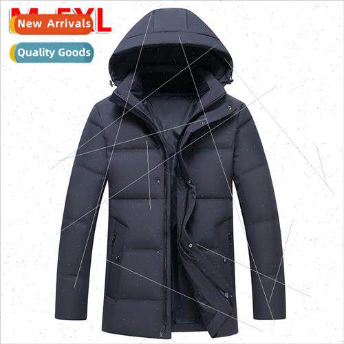Middle-aged elderly men winter down jacket whe duck down jac