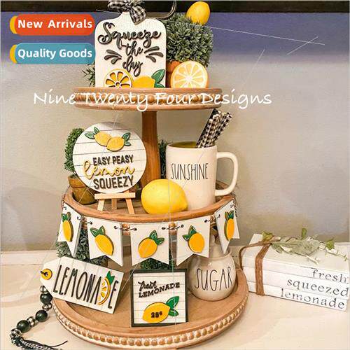 New Layered tray decoration Lemon Sunflower Heart Layered Tr