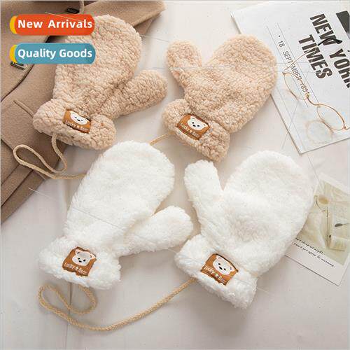 Japan Korea bear label warm fall winter gloves men women col