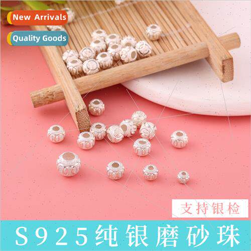 s925 silver frosted money beads beading handmade diy materia