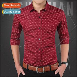 Red Solid Type Slim Casual Lapel Cotton Color Autumn 2021