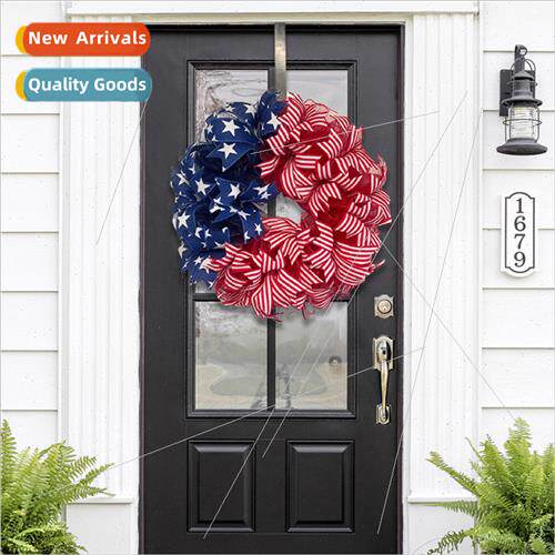 America 4th July Independence Day Wreath Door Hanging Home F