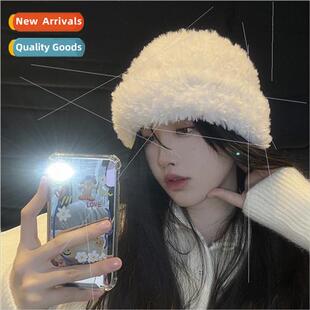 wool female big winter autumn knted new 2022 hat Plush