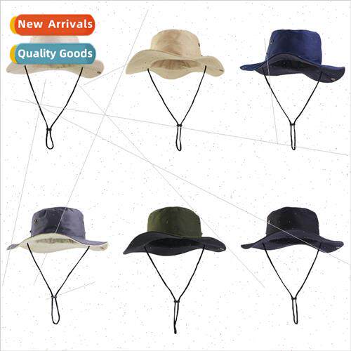 Solid color cotton sunshade fisherman hat men sunscreen UV l