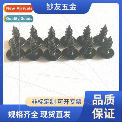 Large flat head Phillips self-tapping screws fastening hardw