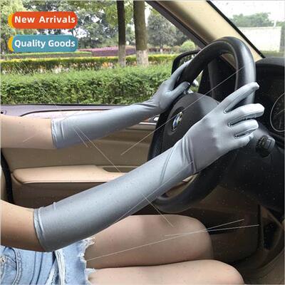 Women gloves spring autumn long spandex elastic driving sun