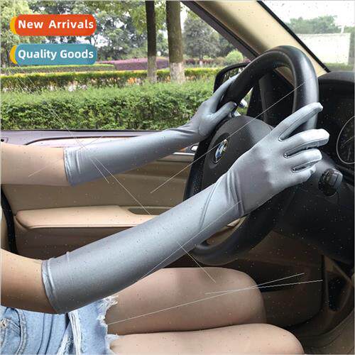 Women gloves spring autumn long spandex elastic driving sun
