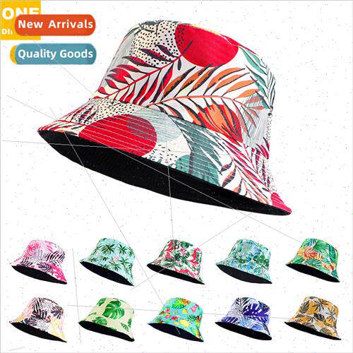2023 new butterfly printed flower pot hat Korea  sun hat dou