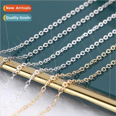 Beaded bracelet o word flat chain cross chain gold extension