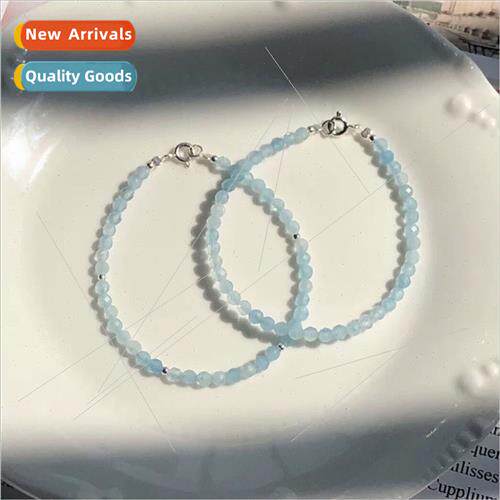 Natural ice aquamarine very fine bracelet female fresh hundr