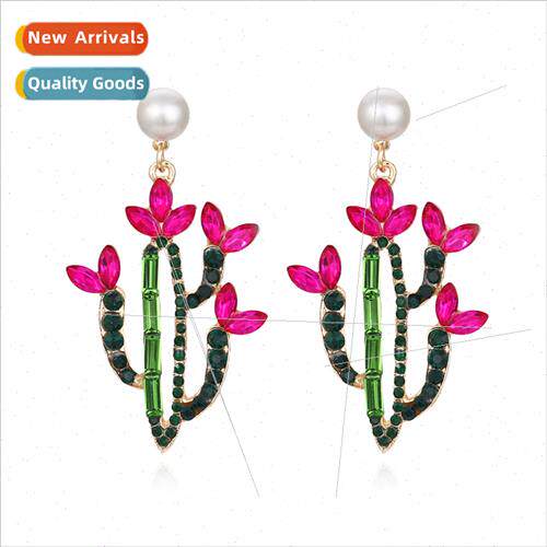 New simple creative alloy diamond earrings retro fashion hip