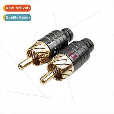 Gunmetal Lotus connector gold-plated rca header small hole L