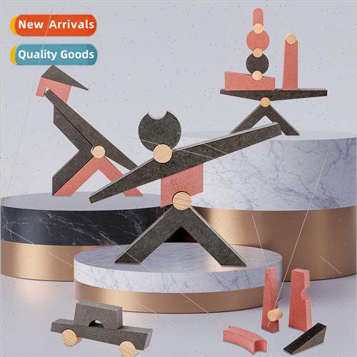 Wooden children balance pendulum building blocks kindergarte