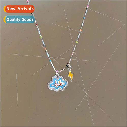 che Cloud ghtning Beaded Necklace Women New Colorful Collarb