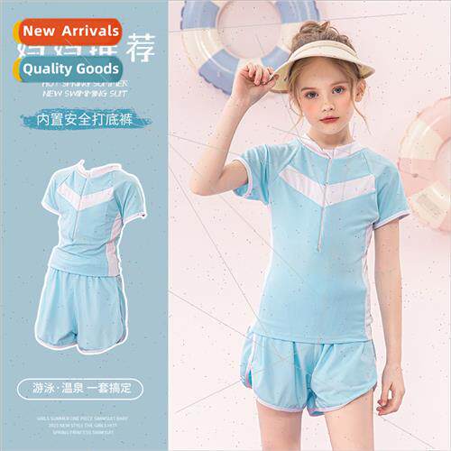 Childrens swimsu spl two-piece girls 2023 new middle and lar