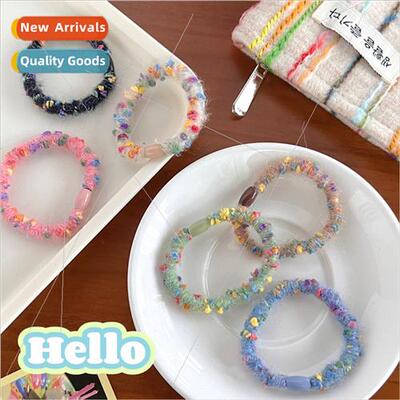 Candy Color Color Dots Wool Hair Ring Hair Rope Girl Heart P