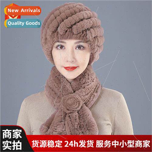 Fur hat children fall winter otter rabb hair middle-aged eld