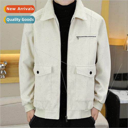 Autumn winter lambswool jacket jacket men padded thickened f